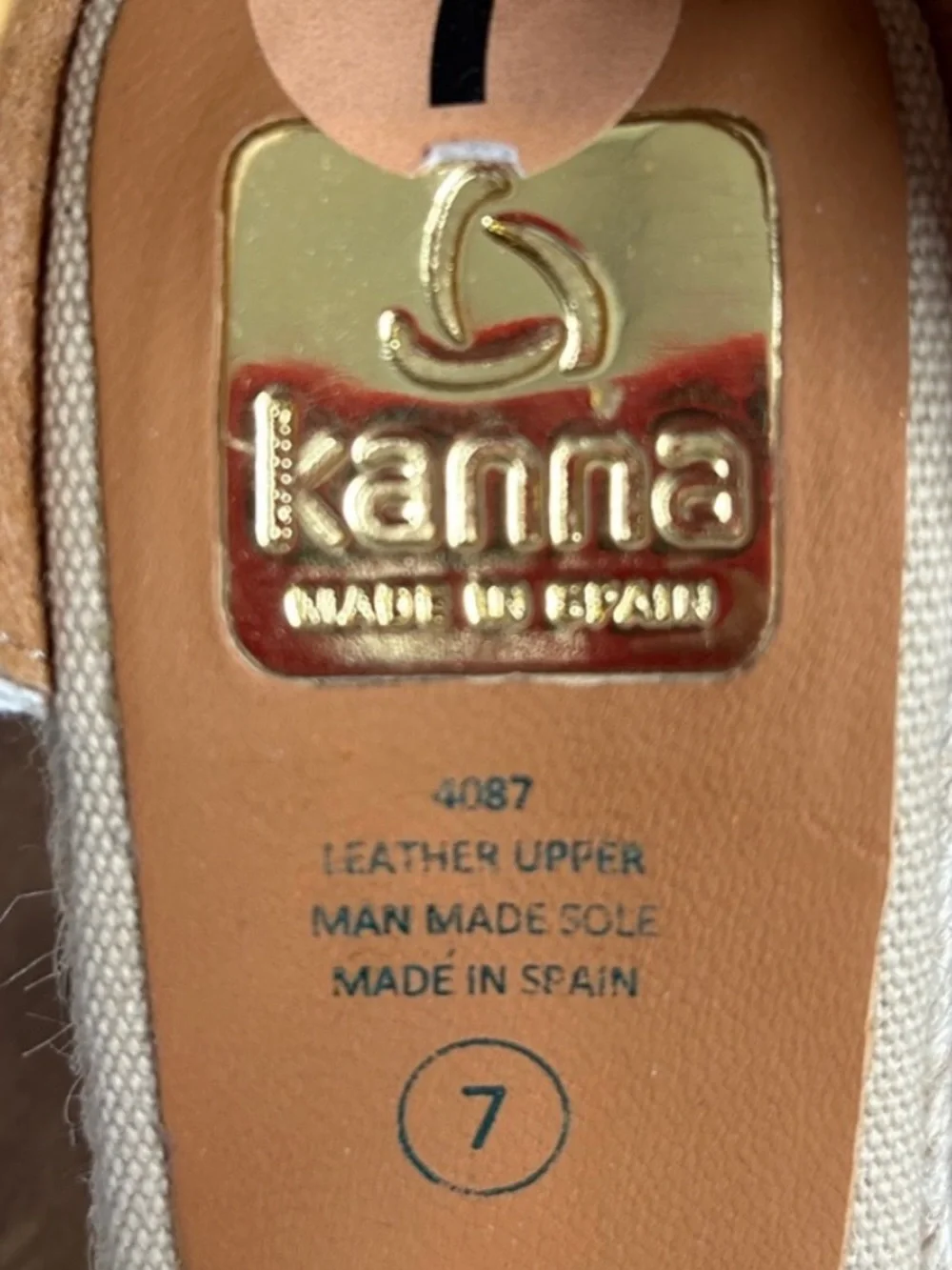 KANNA Spain Metallic Snakeskin Espadrille Wedge Sandal 7⁠ M EU 37 O